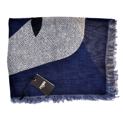 fendi navy square scarf|fendi scarf for women.